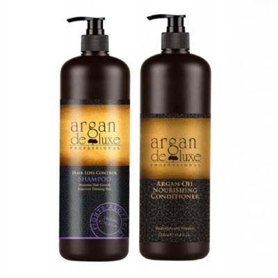 Argan De Luxe Hair Loss Shampoo and Nourishing Conditioner 1L Duo